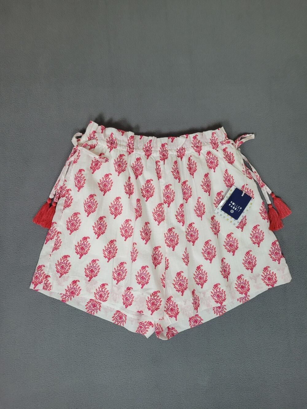 Roller Rabbit x Target Bouquet Side-Tie Beach Pull-On Shorts Pink Size Small